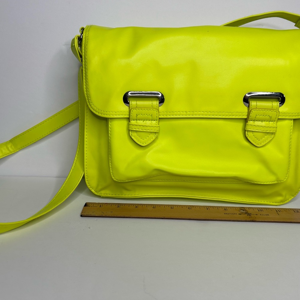 Mondani New York Bright Yellow Shoulder Bag-looks new 12 x 9